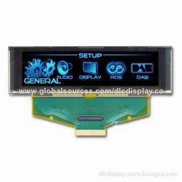 3.12" Passive Matrix OLED LCD Module with High Brightness, Wide Temperature Range and 1/64 Duty